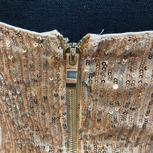 Hot Miami Styles Gold sequin beaded dress large - Picture 8 of 13